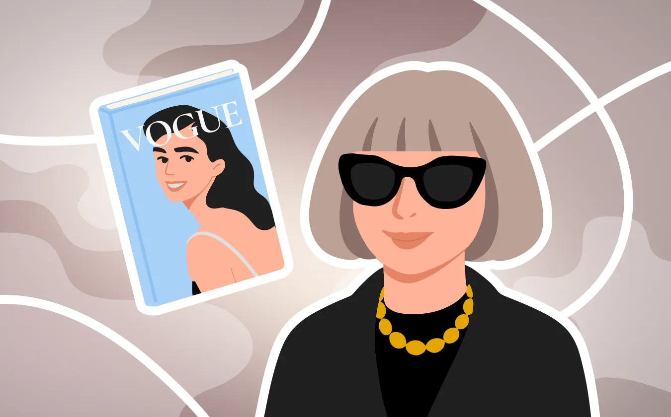 Обложка лекции «Феномен журнала Vogue: конкуренция с Elle в 1980-х и реформы Анны Винтур»